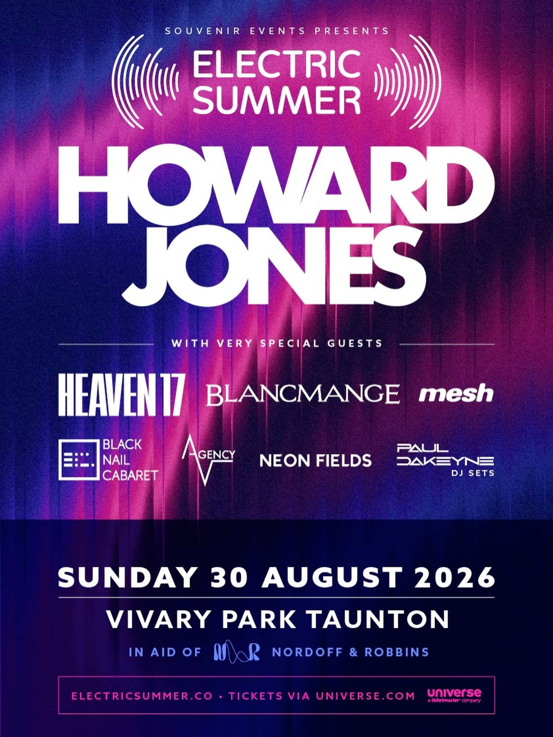 Howard Jones Things Can Only Get Better Tour Poster 2026