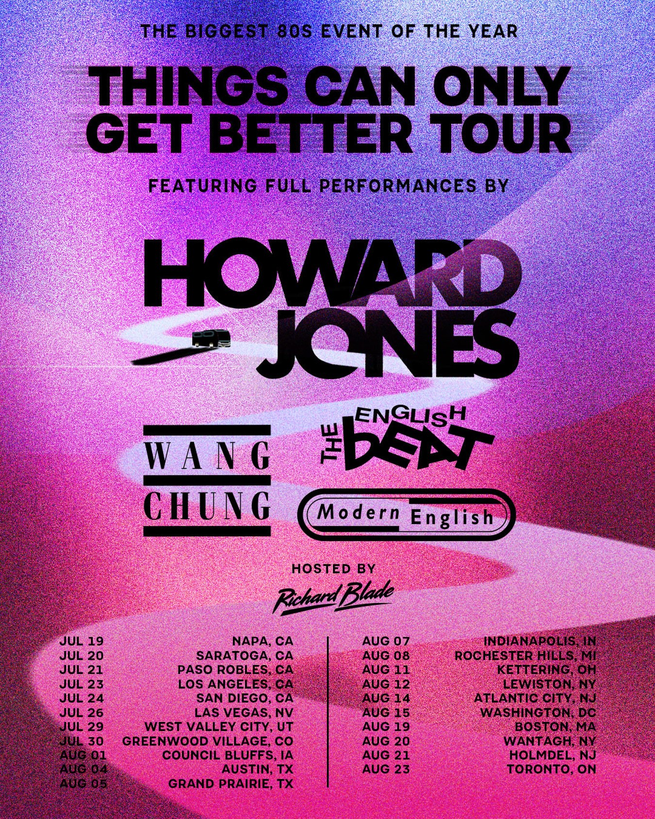 Howard Jones Things Can Only Get Better Tour Poster 2026